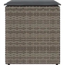 vidaXL Tuinkrukken met kussens 2 st 40x40x43 cm poly rattan grijs