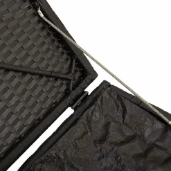 vidaXL Tuinkrukken met kussens 2 st 40x40x43 cm poly rattan zwart