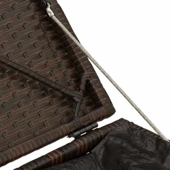 vidaXL Tuinkrukken met kussens 2 st 40x40x43 cm poly rattan bruin