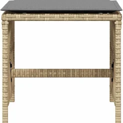 vidaXL Tuinkrukken 4 st kussens 41x41x36 cm poly rattan gemengd beige