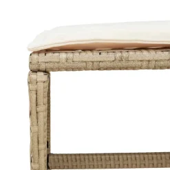 vidaXL Tuinkrukken 4 st met kussens 41x41x36 cm poly rattan beige