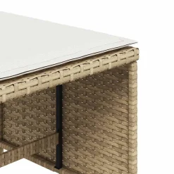 vidaXL Tuinkrukken 4 st met kussens 41x41x36 cm poly rattan beige