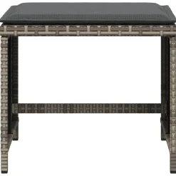 vidaXL Tuinkrukken 4 st met kussens 41x41x36 cm poly rattan grijs