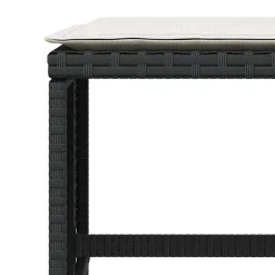 vidaXL Tuinkrukken 4 st met kussens 41x41x36 cm poly rattan zwart