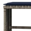 vidaXL Tuinkrukken 4 st met kussens 40x40x35 cm poly rattan grijs