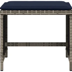 vidaXL Tuinkrukken 4 st met kussens 40x40x35 cm poly rattan grijs