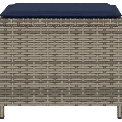 vidaXL Tuinkrukken 4 st met kussens 40x40x35 cm poly rattan grijs