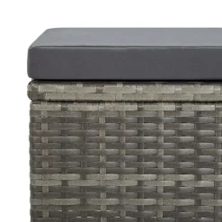 vidaXL Tuinkrukken 4 st met kussens poly rattan grijs