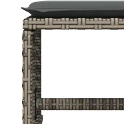 vidaXL Tuinkrukken 4 st met kussens 41x41x36 cm poly rattan grijs