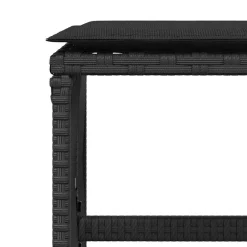 vidaXL Tuinkrukken 4 st met kussens 41x41x36 cm poly rattan zwart