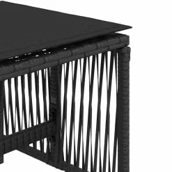 vidaXL Tuinkrukken 4 st met kussens 41x41x36 cm poly rattan zwart