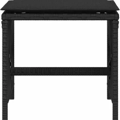 vidaXL Tuinkrukken 4 st met kussens 41x41x36 cm poly rattan zwart