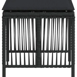 vidaXL Tuinkrukken 4 st met kussens 41x41x36 cm poly rattan zwart