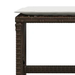 vidaXL Tuinkrukken 4 st met kussens 41x41x36 cm poly rattan bruin