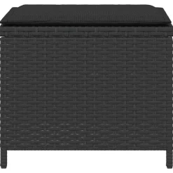 vidaXL Tuinkrukken 4 st met kussens 41x41x36 cm poly rattan zwart
