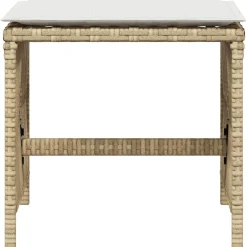 vidaXL Tuinkrukken 4 st met kussens 41x41x36 cm poly rattan beige
