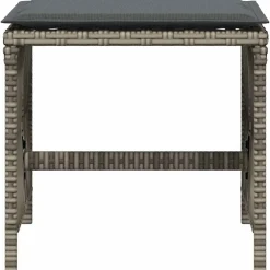 vidaXL Tuinkrukken 4 st met kussens 41x41x36 cm poly rattan grijs