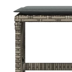 vidaXL Tuinkrukken 4 st met kussens 41x41x36 cm poly rattan grijs