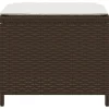 vidaXL Tuinkrukken 4 st met kussens 40x40x35 cm poly rattan bruin