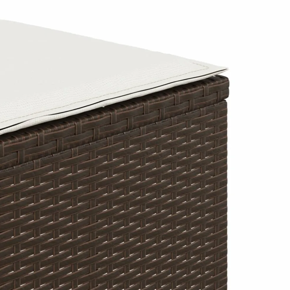 vidaXL Tuinkrukken 4 st met kussens 40x40x35 cm poly rattan bruin