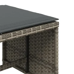 vidaXL Tuinkrukken 4 st met kussens 41x41x36 cm poly rattan zwart
