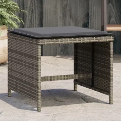 vidaXL Tuinkrukken 4 st met kussens 41x41x36 cm poly rattan zwart