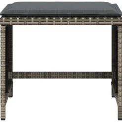 vidaXL Tuinkrukken 4 st met kussens 41x41x36 cm poly rattan zwart