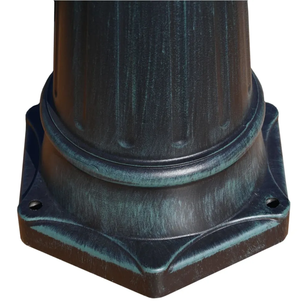 vidaXL Tuinlantaarn met 3 armen 215 cm aluminium donkergroen/zwart