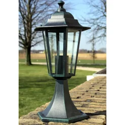 vidaXL Tuinlantaarn Preston 41 cm groen