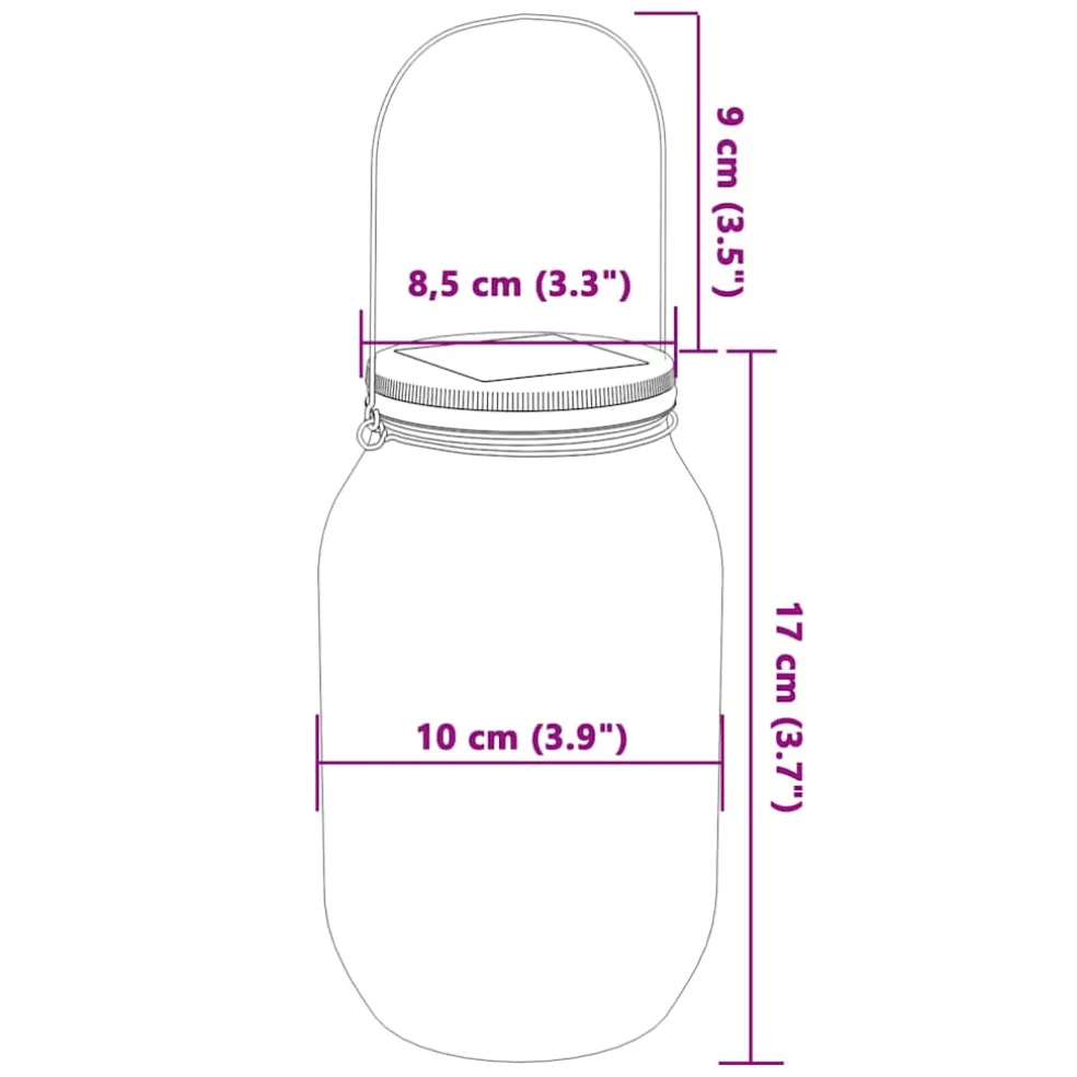 vidaXL Tuinlantaarns 12 st glas warmwit