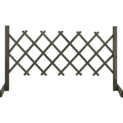 vidaXL Tuinlatwerk 120x60 cm massief vurenhout grijs