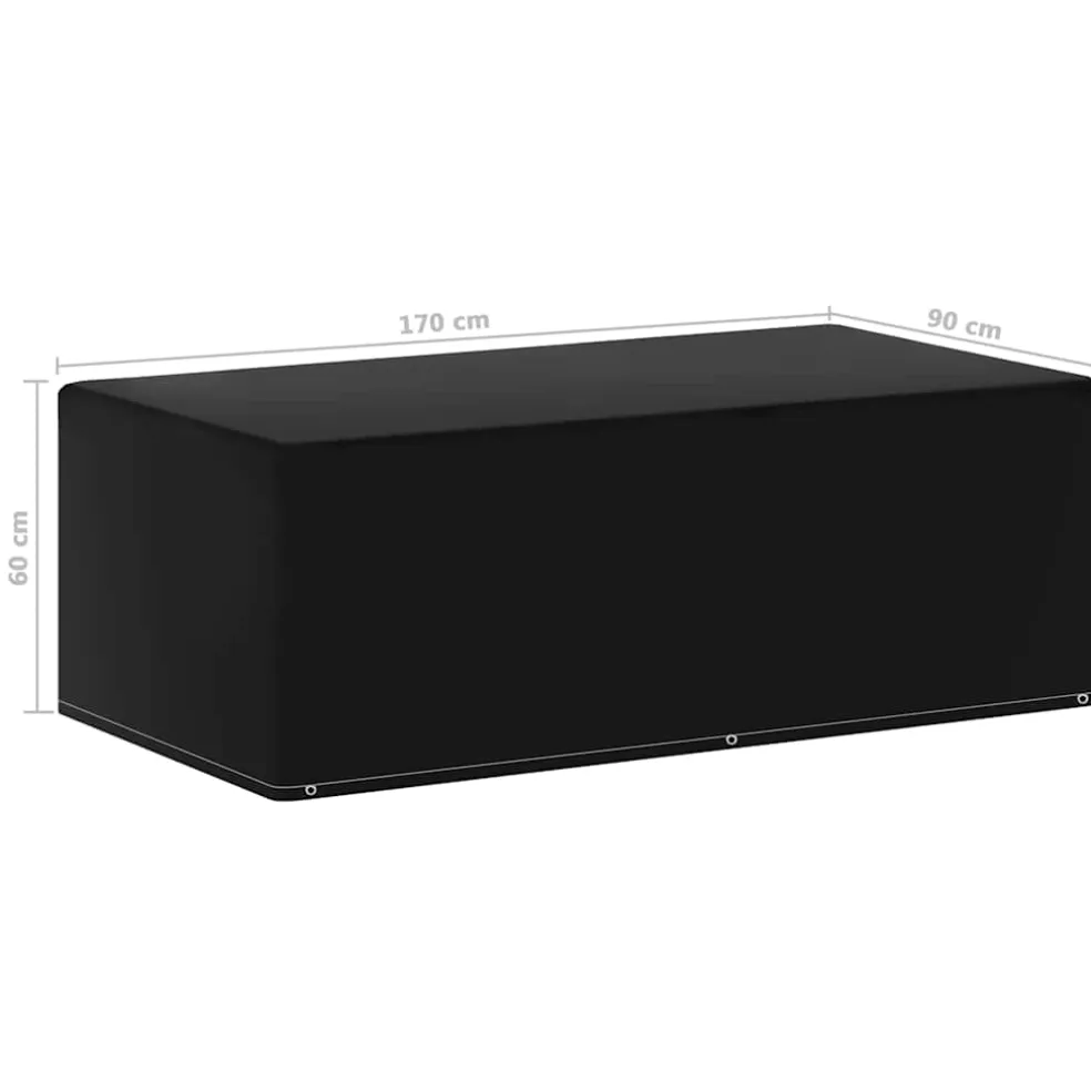 vidaXL Tuinmeubel-/barbecuehoes met 6 oogjes 170x90x60 cm