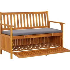 vidaXL Tuinopbergbank 120 cm massief acaciahout