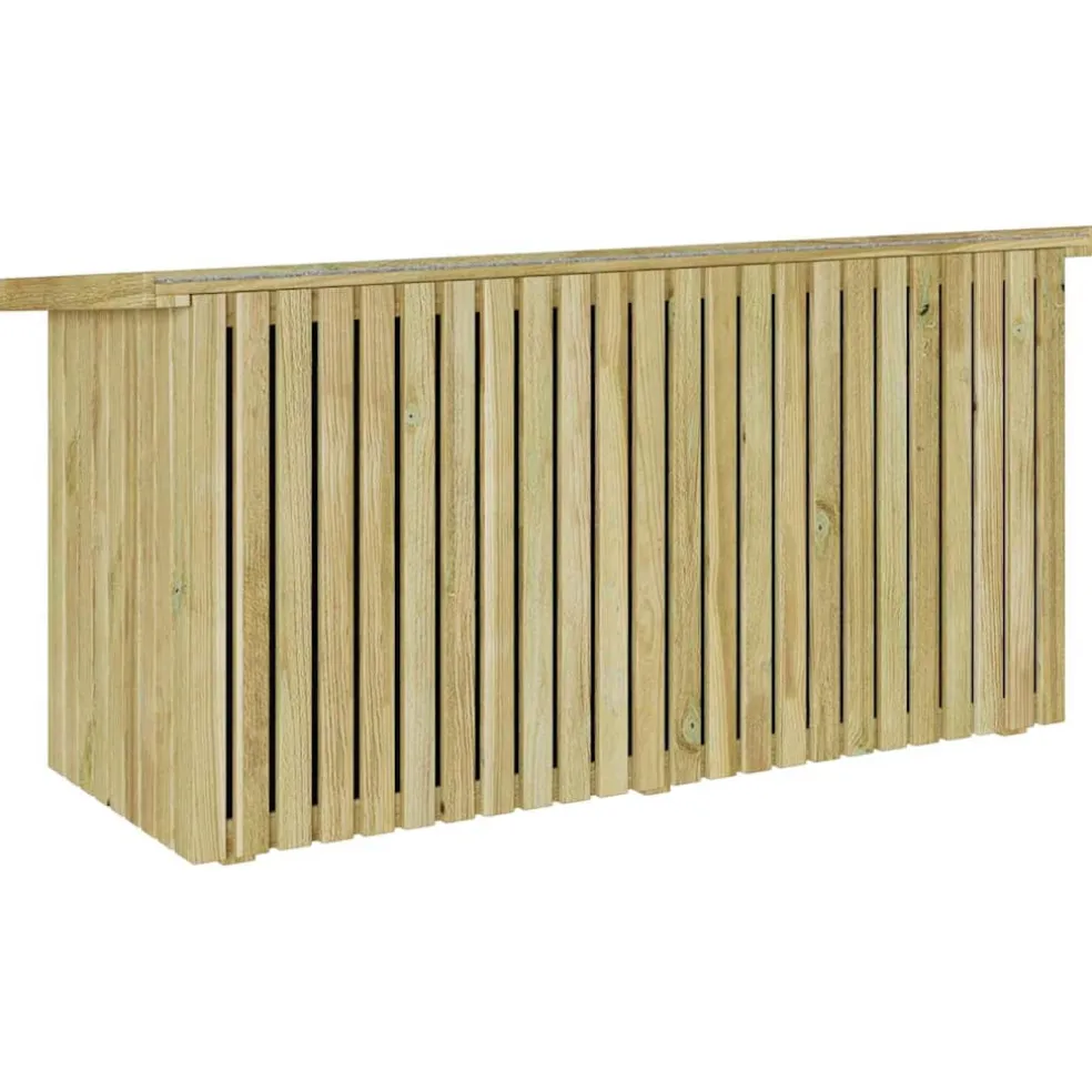 vidaXL Tuinopslagdoos Geïmpregneerd grenenhout 119 x 44 x 58,5 cm