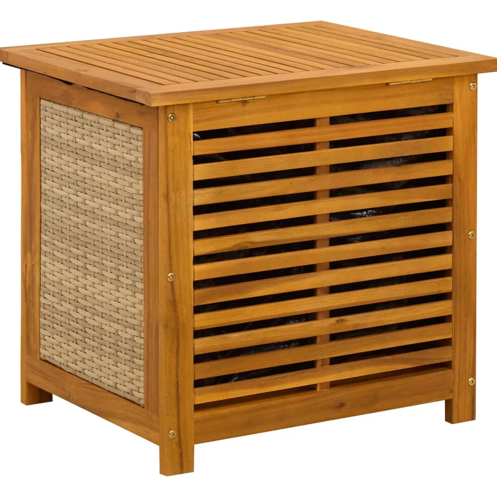 vidaXL Tuinopslagdoos 88 L Massief Acaciahout 60 x 50 x 56 cm Beige