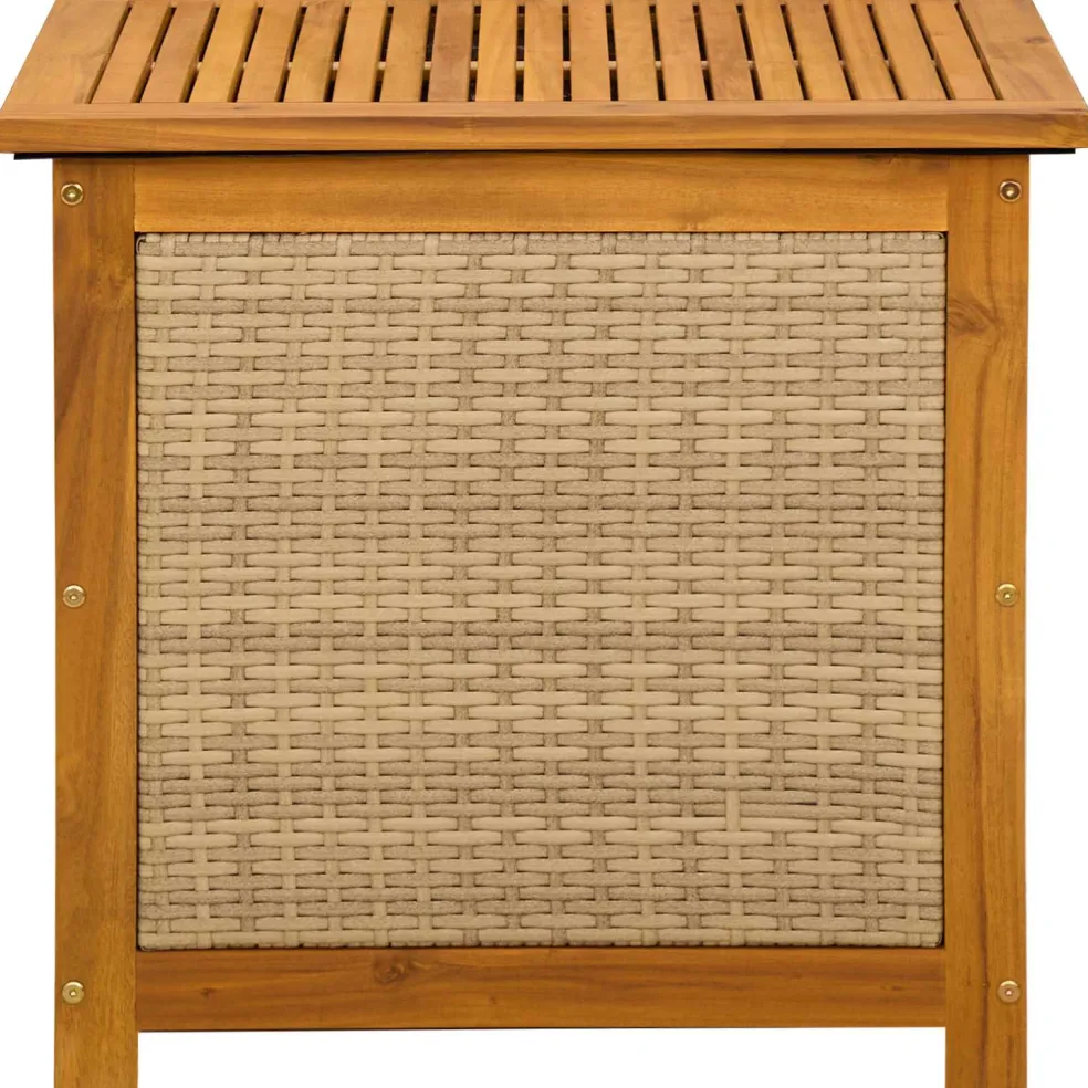 vidaXL Tuinopslagdoos 88 L Massief Acaciahout 60 x 50 x 56 cm Beige