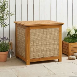 vidaXL Tuinopslagdoos 88 L Massief Acaciahout 60 x 50 x 56 cm Beige