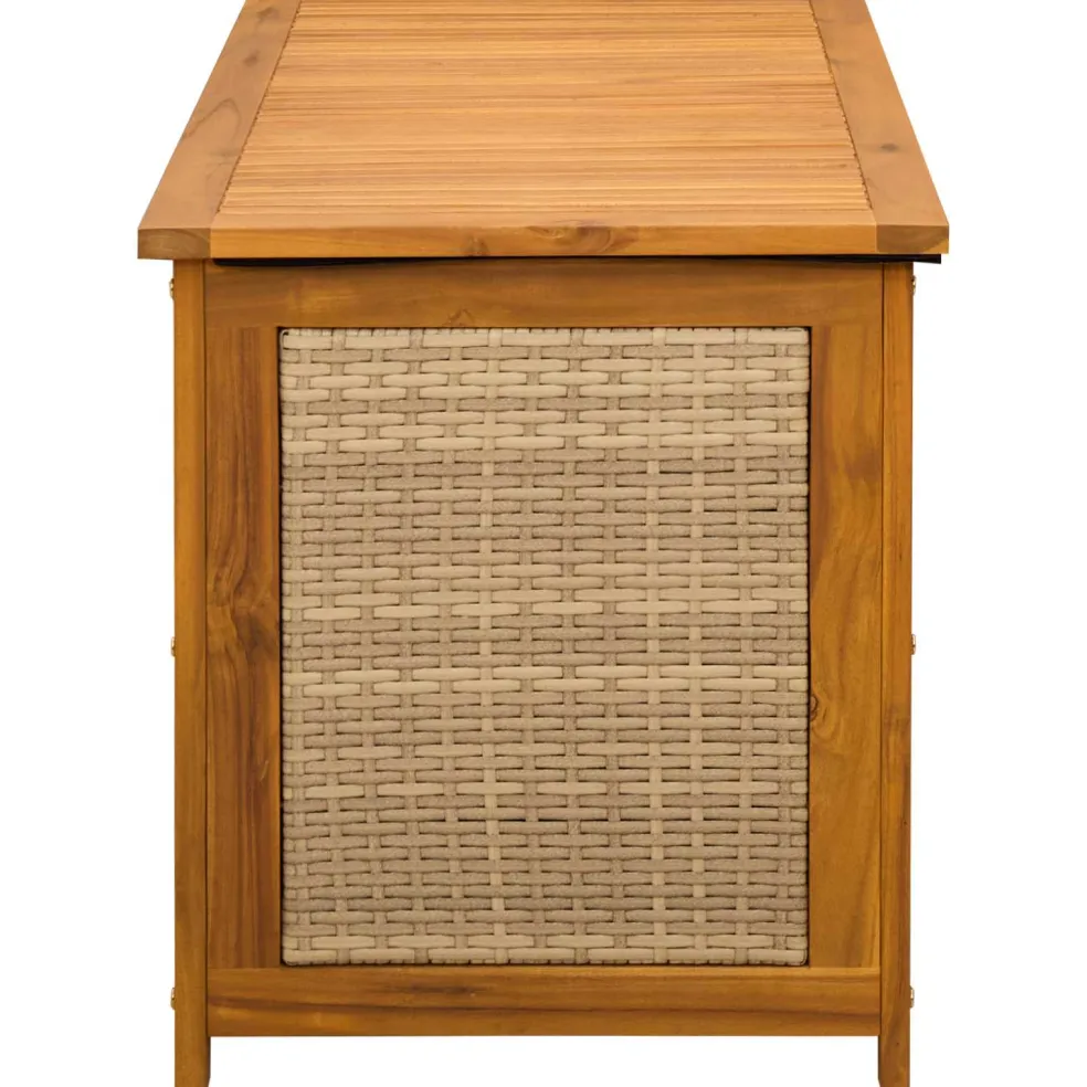 vidaXL Tuinopslagdoos 88 L Massief Acaciahout 60 x 50 x 56 cm Beige