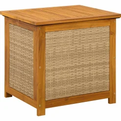 vidaXL Tuinopslagdoos 88 L Massief Acaciahout 60 x 50 x 56 cm Beige
