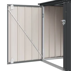 vidaXL Tuinopslagdoos Zwart 151,5 x 82 x 110,5 cm Staal