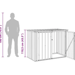 vidaXL Tuinopslagdoos Zwart 151,5 x 82 x 110,5 cm Staal