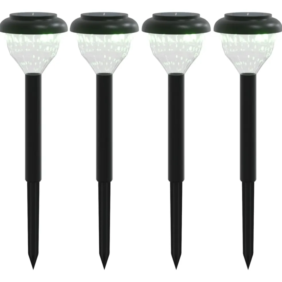 vidaXL Tuinpadverlichting 4 st solar met grondpennen RGB en warmwit