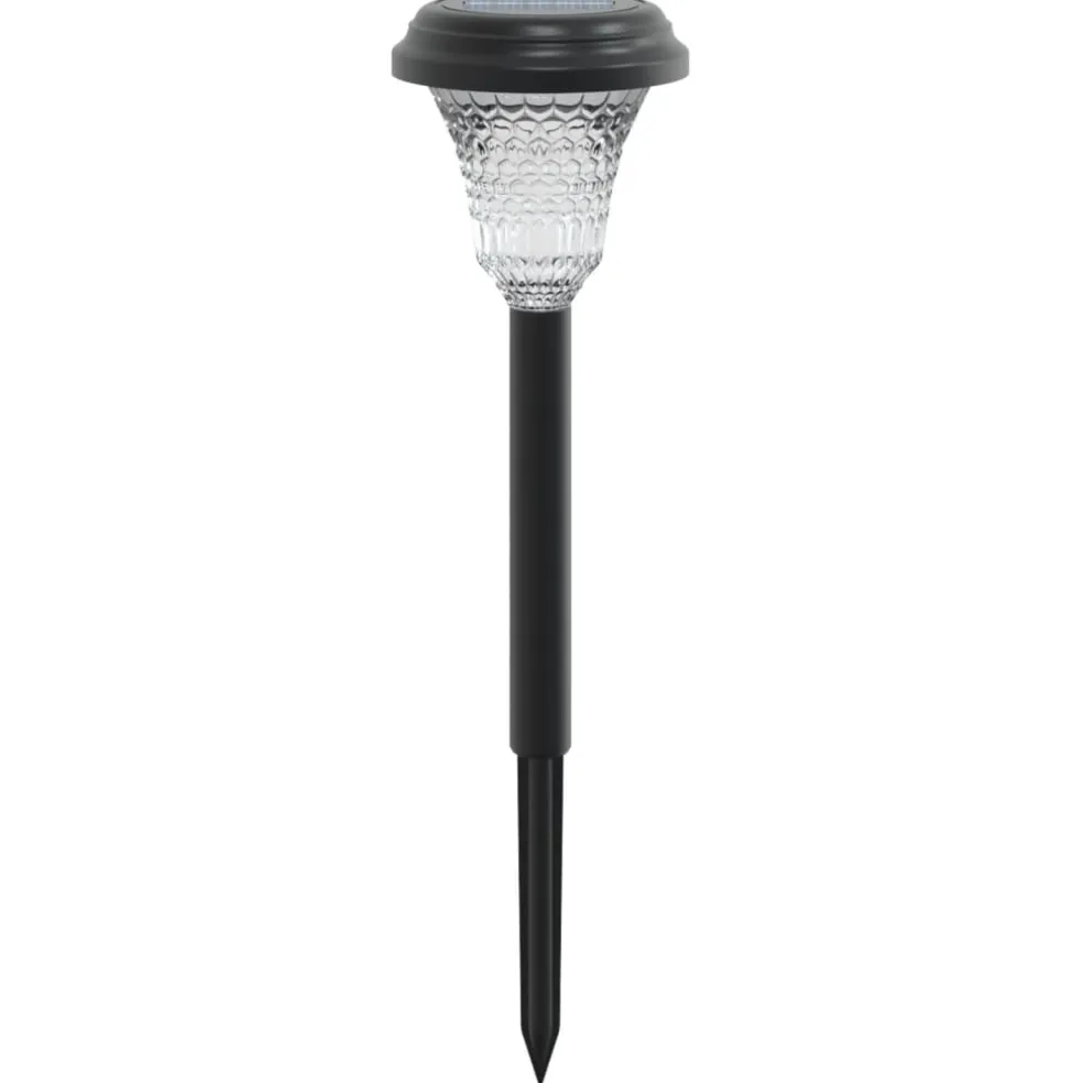 vidaXL Tuinpadverlichting 12 st solar met grondpennen wit