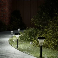 vidaXL Tuinpadverlichting 12 st solar met grondpennen wit