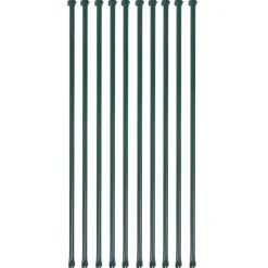 vidaXL Tuinpalen 1 m metaal groen 10 st