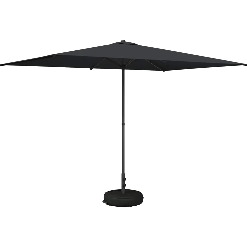 vidaXL Tuinparasol met Basis 200 x 300 cm Polyester Rechthoekig