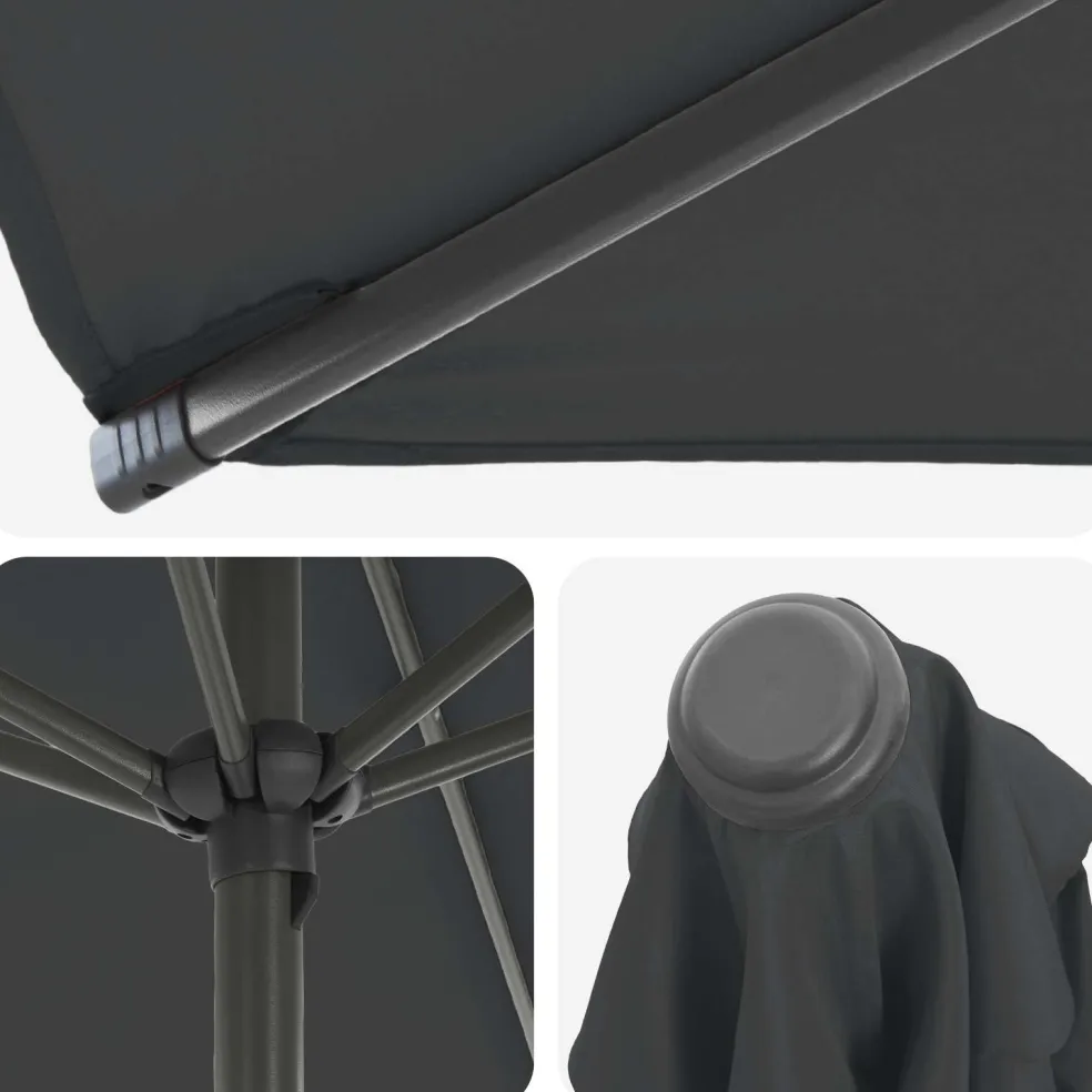 vidaXL Tuinparasol met Basis 200 x 300 cm Polyester Rechthoekig