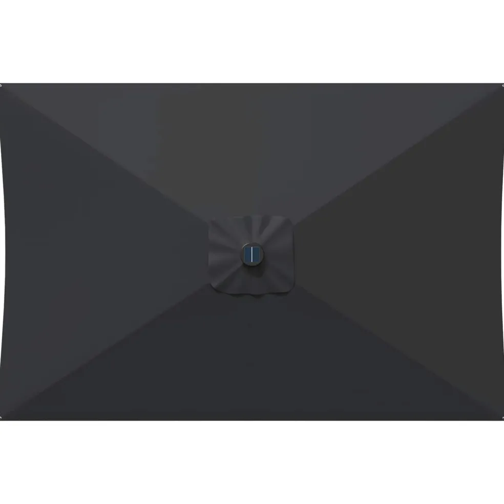 vidaXL Tuinparasol met LED-lampen en voet 200 x 300 cm Polyester