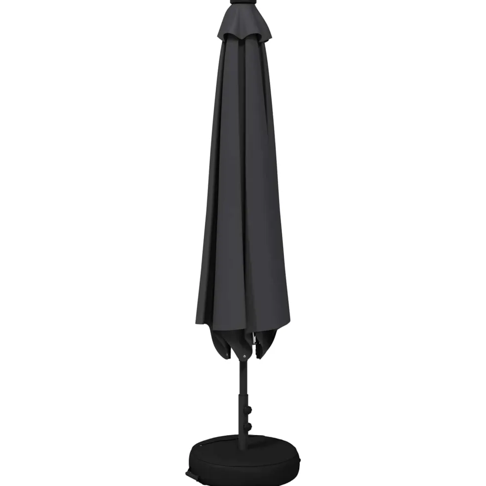 vidaXL Tuinparasol met LED-lampen en voet 200 x 300 cm Polyester