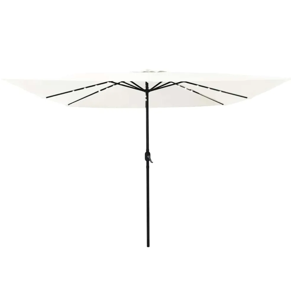 vidaXL Tuinparasol Zand 295 x 295 x 245 cm Polyester en staal